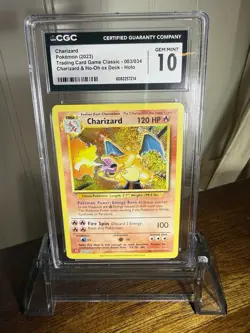Pokemon Charizard CGC 10 Gem Mint Classic 003/034 Holo - Image 1