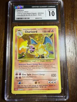 Pokemon Charizard CGC 10 Gem Mint Classic 003/034 Holo - Image 3