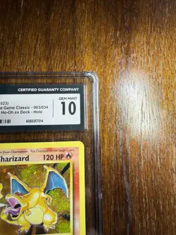 Pokemon Charizard CGC 10 Gem Mint Classic 003/034 Holo - Image 5