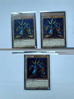 Tri-Horned Dragon LOB-EN000 Secret Rare X3 Sell Of 1 - Image 1