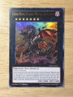Yu-Gi-Oh! TCG Red-Eyes Flare Metal Dragon Ultra Rare Holo LDK2-ENJ41 - Image 1