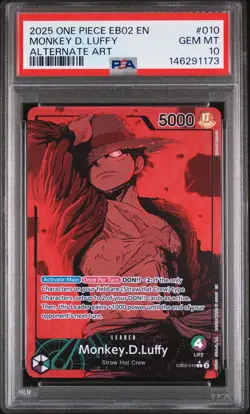 2025 ONE PIECE EB02-EXTRA BOOSTER -ANIME 25TH COLLECTION- MONKEY D. LUFFY PSA 10 - Image 1