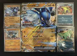 Prismatic Evolutions Lucario And Tyranitar Stamped Black Star Promo Cards - Image 1
