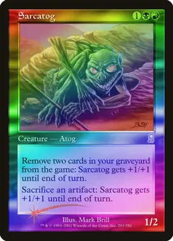 Sarcatog FOIL Odyssey PLD Black Red Uncommon MAGIC GATHERING CARD ABUGames - Image 1