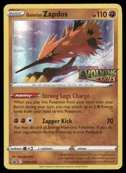 SWSH: Sword & Shield Promo Cards #SWSH124 Galarian Zapdos - Image 1