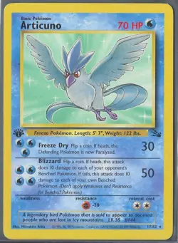 Articuno - 17/62 - Pokemon Fossil 1st Edition Rare Card WoTC LP - Image 1