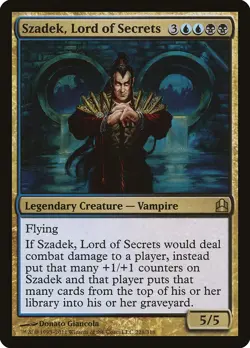 Szadek, Lord of Secrets Commander HEAVILY PLD Blue Black Rare MTG CARD ABUGames - Image 1