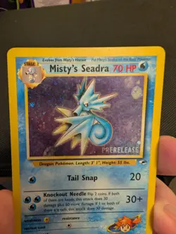 Pokemon TCG Misty's Seadra Holo Card Gym Heroes 09/132 Rare LP - Image 3