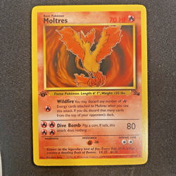 Moltres 1st Edition 27/62 Fossil Regular LP - Lightly Played Pokemon Card - Image 1