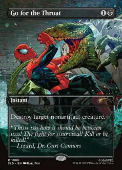 MTG Go for the Throat (1986) - Rainbow Foil, NM-Mint, English Secret Lair Drop S - Image 1