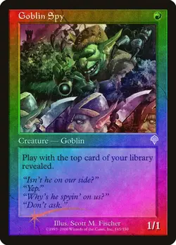 Goblin Spy FOIL Invasion HEAVILY PLD Red Uncommon MAGIC GATHERING CARD ABUGames - Image 1