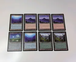 Vintage Magic the Gathering Land Visions Card Bundle - Image 1