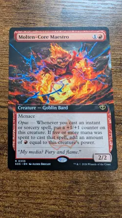 Molten-Core Maestro (Extended Art) 335 Secrets of Strixhaven Magic The Gathering - Image 1