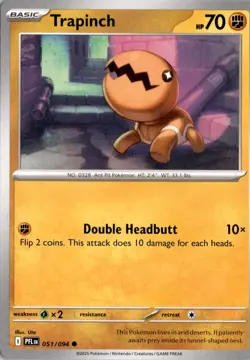 Trapinch 051/094 ME02: Phantasmal Flames Pokemon Card TCG - Image 1