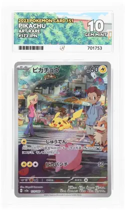 ACE 10 Pikachu Art Rare 173/165 Pokemon Card 151 Pokemon Japanese GEM MINT - Image 1
