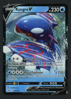 Kyogre V 037/159 Crown Zenith Ultra Rare Pokemon TCG - Image 1