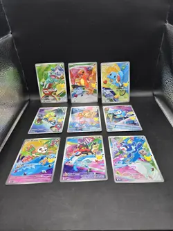 Pokemon 2026 First Partner Illustration Collection Series 1 Promos Set 9 Cards - Image 1