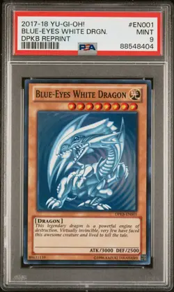 Yugioh Blue-Eyes White Dragon DPKB-EN001 Super Rare PSA 9 MINT - Image 1