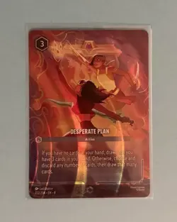 Disney Lorcana TCG Desperate Plan Enchanted Reign of Jafar Card 222/204 - Image 1
