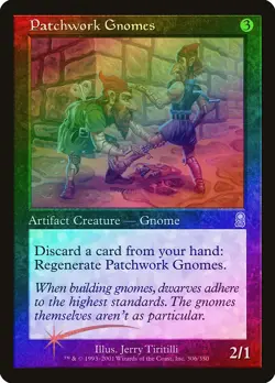 Patchwork Gnomes FOIL Odyssey PLD Artifact Uncommon MAGIC MTG CARD ABUGames - Image 1