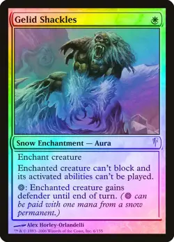 Gelid Shackles FOIL Coldsnap HEAVILY PLD White Common MAGIC MTG CARD ABUGames - Image 1