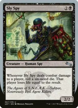 Sly Spy (f Die) Unstable NM Black Uncommon MAGIC THE GATHERING CARD ABUGames - Image 1