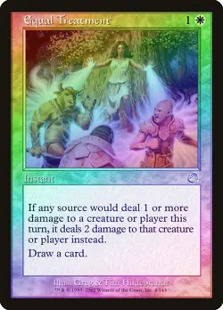 Equal Treatment FOIL Torment HEAVILY PLD White Uncommon MAGIC MTG CARD ABUGames - Image 1