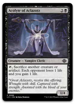 Acolyte of Aclazotz #89 (NM) Lost Caverns of Ixalan LCI Magic MTG - Image 1