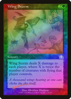 Wing Storm FOIL Prophecy HEAVILY PLD Green Uncommon MAGIC MTG CARD ABUGames - Image 1