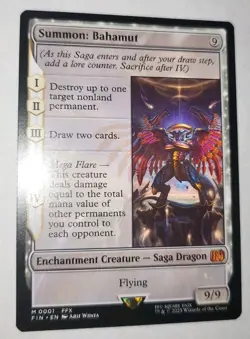 SUMMON BAHAMUT 2025 MAGIC THE GATHERING MTG FINAL FANTASY MYTHIC RARE #0001 - Image 1