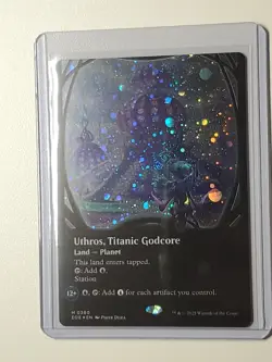 Magic The Gathering - Edge of Eternities - Uthros, Titanic Godcore Galaxy Foil - Image 2