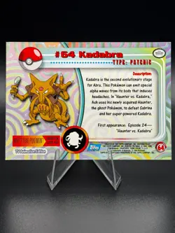 Kadabra #64 Topps Blue Logo TV Animation Edition Series 1 Pokemon (LP) - Image 2
