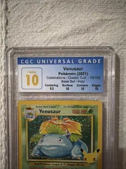 2021 Pokemon Celebrations - Classic Collection #15/102 Venusaur CGC 10 Pristine - Image 2