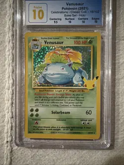 2021 Pokemon Celebrations - Classic Collection #15/102 Venusaur CGC 10 Pristine - Image 3