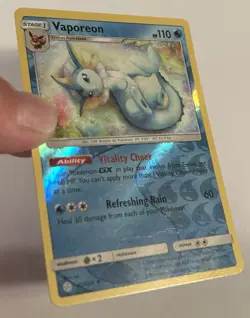 Vaporeon Reverse Holo SM - Cosmic Eclipse 42/236 Uncommon LP Pokemon - Image 3
