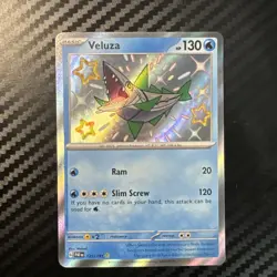 Veluza 125/091 Holo Shiny Rare SV: Paldean Fates NM English Pokemon - Image 1