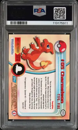 1999 TOPPS POKEMON TV FOIL #5 CHARMELEON PSA 10 - Image 2