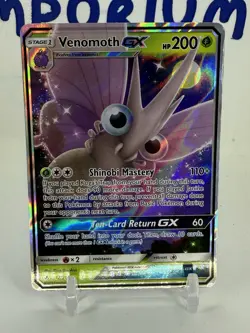 Pokemon Venomoth GX 12/214 SM-Unbroken Bonds Ultra Rare Holo 200 HP Stage 1 - Image 2