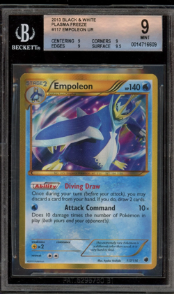 Pokemon Empoleon Plasma Freeze Holo Secret Rare #117 BGS 9 Mint - Image 1