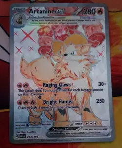 Pokemon Arcanine ex - Ultra Rare Holo SV01: Scarlet & Violet Base Set 224/198 NM - Image 1