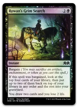 Rowan's Grim Search #104 (Foil) (NM) Wilds of Eldraine WOE Magic MTG - Image 1