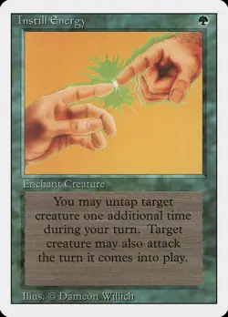 Instill Energy Revised HEAVILY PLD Green Uncommon MAGIC GATHERING CARD ABUGames - Image 1