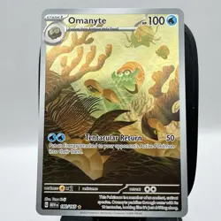 Pokemon 180/165 Omanyte Scarlet & Violet 151 Holo Illustration Rare Card Tcg - Image 1