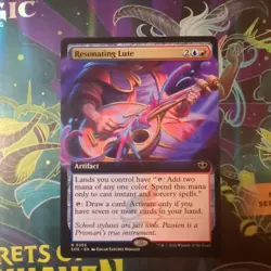 MTG Resonating Lute (Extended Art) Secrets of Strixhaven Regular NM - Image 1