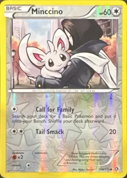 Minccino 104/113 Common Legendary Treasures Pokemon Reverse Holo Near Mint - Image 1