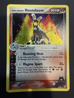 Team Magma’s Houndoom 10/95 EX Team Magma vs Aqua Holo Rare Pokemon Card LP - Image 1
