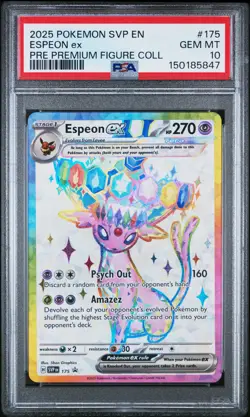 2025 POKEMON SVP EN-SV BLACK STAR PROMO #175 ESPEON EX PSA 10 - Image 1