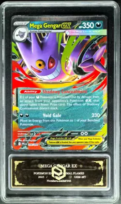 2025 Pokemon Cards ENG. Metal Tags Mega Gengar EX 056/094 PCG 10 GEM - Image 1