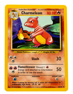 Charmeleon Pokemon Base Set 24/102 LP - Image 1
