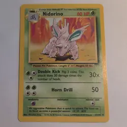 Pokemon Base Set Regular - Nidorino 37/102 - Image 1